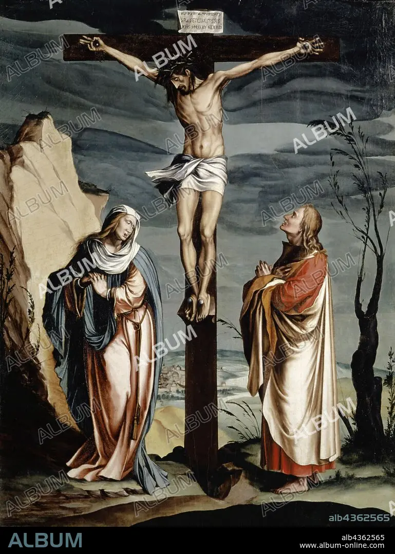 Christ on the Cross between Mary and John, c. 1560, oil on canvas