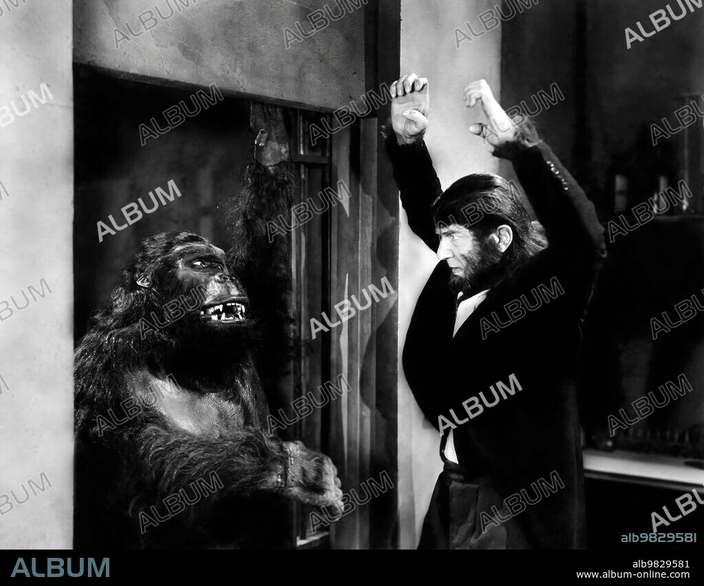 BELA LUGOSI in THE APE MAN, 1943, directed by WILLIAM BEAUDINE ...