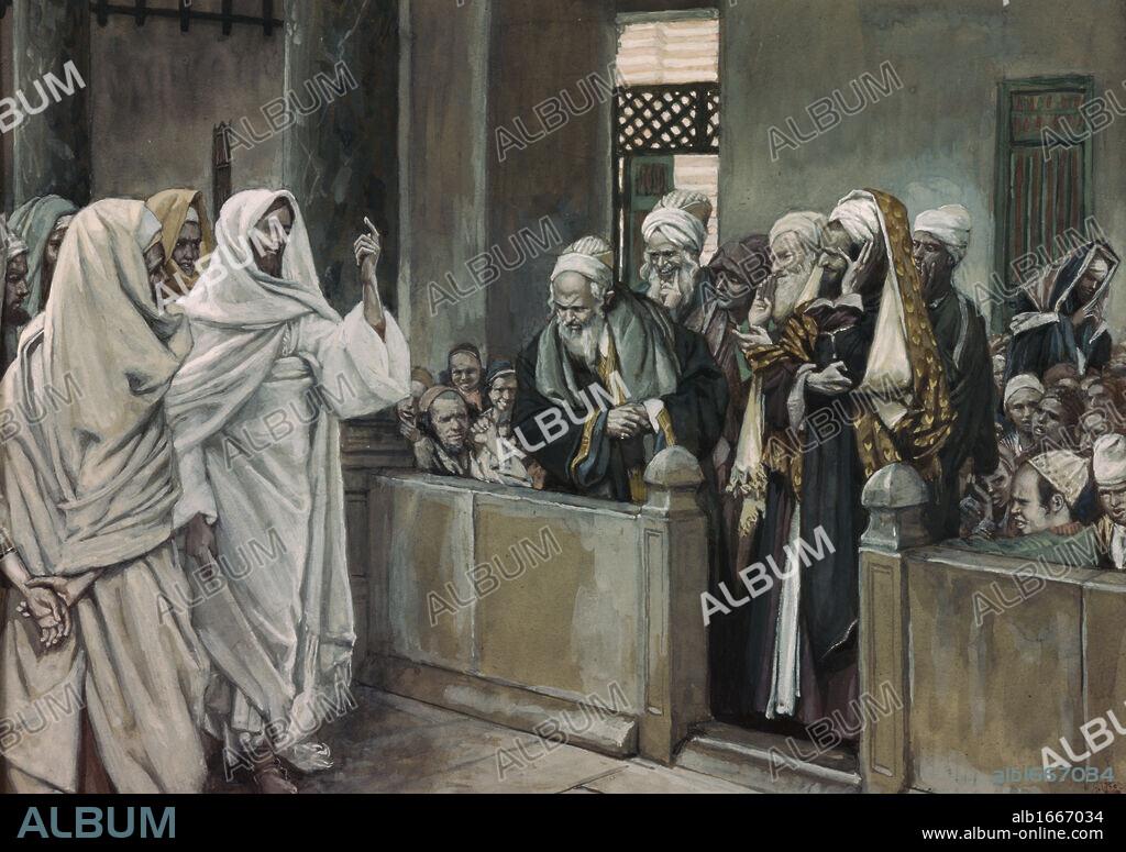 Priests Ask Jesus By Whose Authority He Acts James Tissot 1836