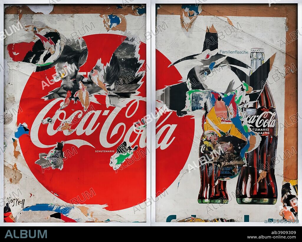 WOLF VOSTELL. Coca-Cola, 1961, Dé-coll/age, museo Ludwig.