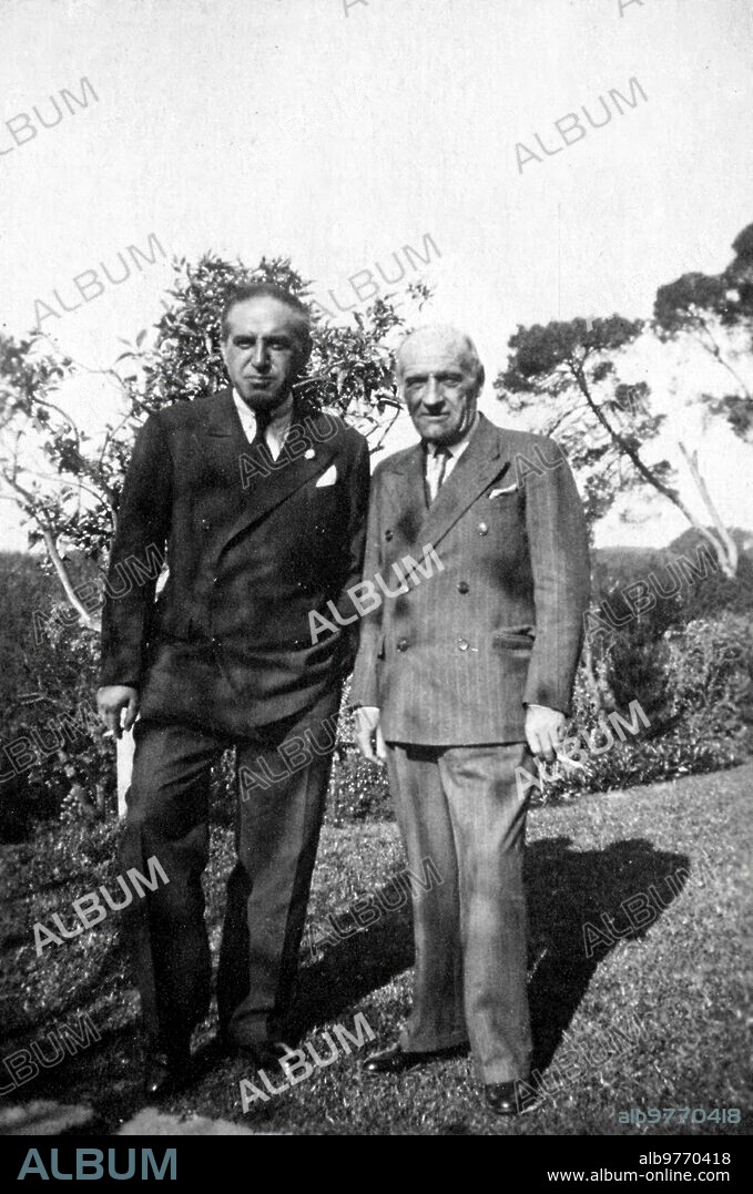 Gregorio Marañón Posadillo (On the Left) and Jose Ortega y Gasset in Buenos Aires in 1940.