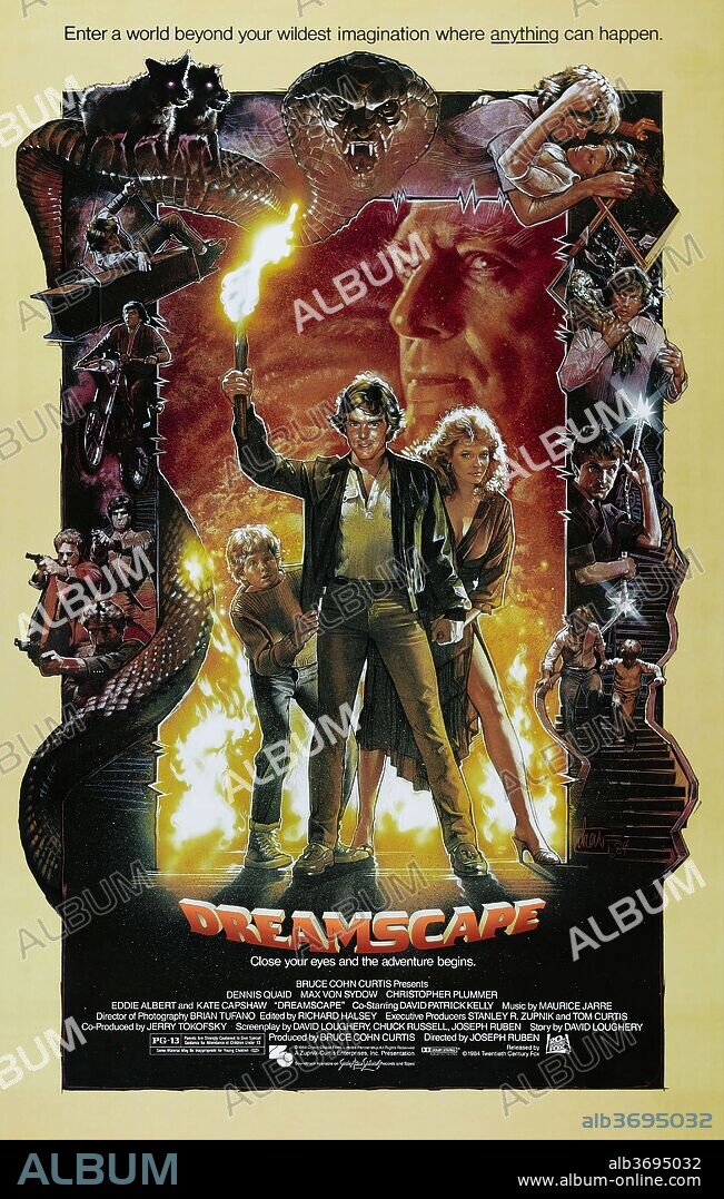 Poster of DREAMSCAPE, 1984, directed by JOSEPH RUBEN. Copyright 20TH CENTURY FOX.