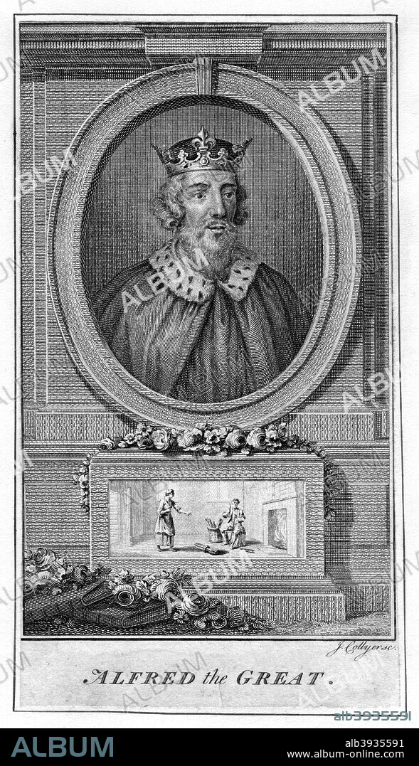 Alfred the Great, (18th century). Artist: J Collyer - Album alb3935591