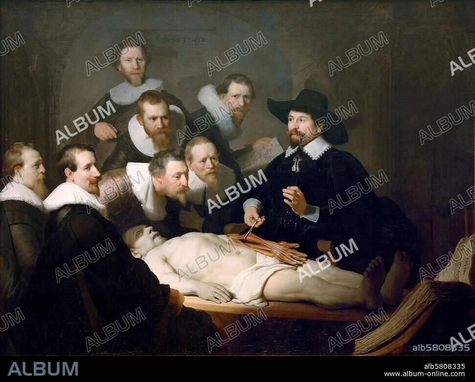 Rembrandt (born Rembrandt Harmenszoon van Rijn), 1606 - 1669, Dutch draughtsman, painter and printmaker. "The Anatomy Lesson of Dr. Nicolaes Tulp", 1632. Oil on canvas, 169.5 × 216.5 cm. The Hague, Mauritshuis.