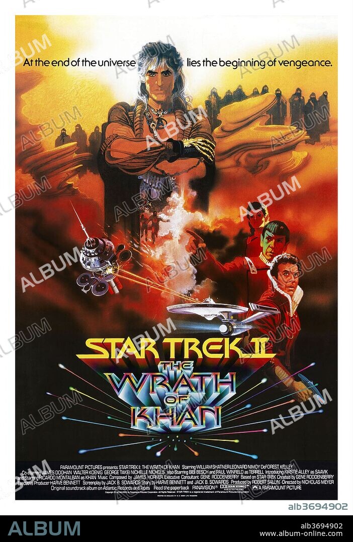 Poster of STAR TREK II: THE WRATH OF KHAN, 1982, directed by NICHOLAS MEYER. Copyright PARAMOUNT PICTURES.