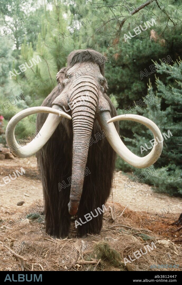 Wooly Mammoth reconstruction. Life-sized (9 feet tall).