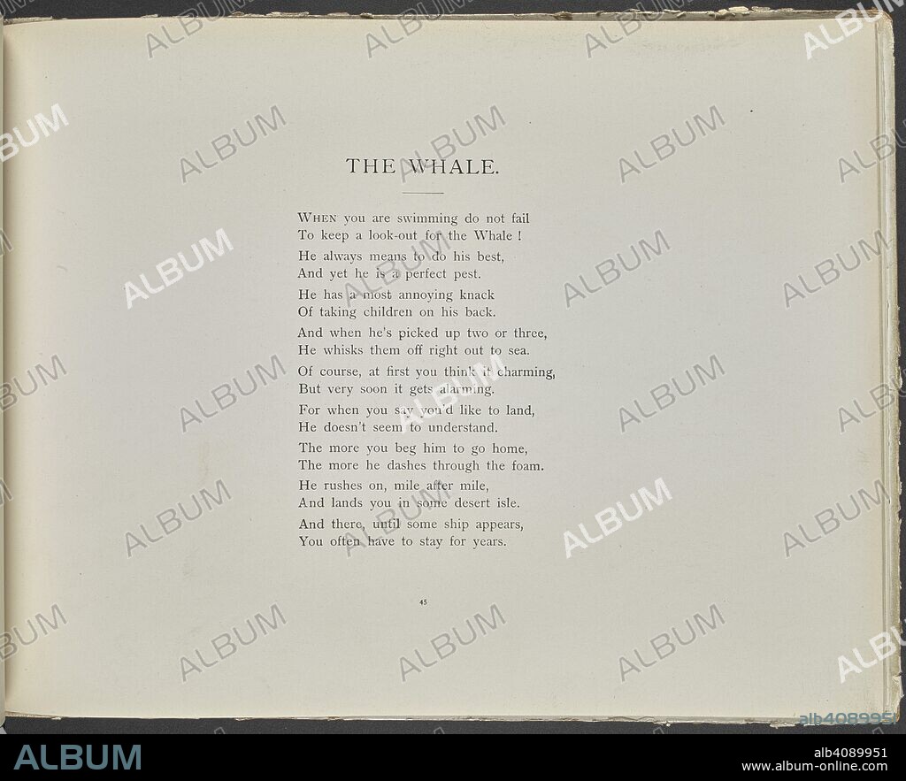 EDWARD TENNYSON REED and DOUGLAS, ALFRED BRUCE, LORD. Poem: The whale ...