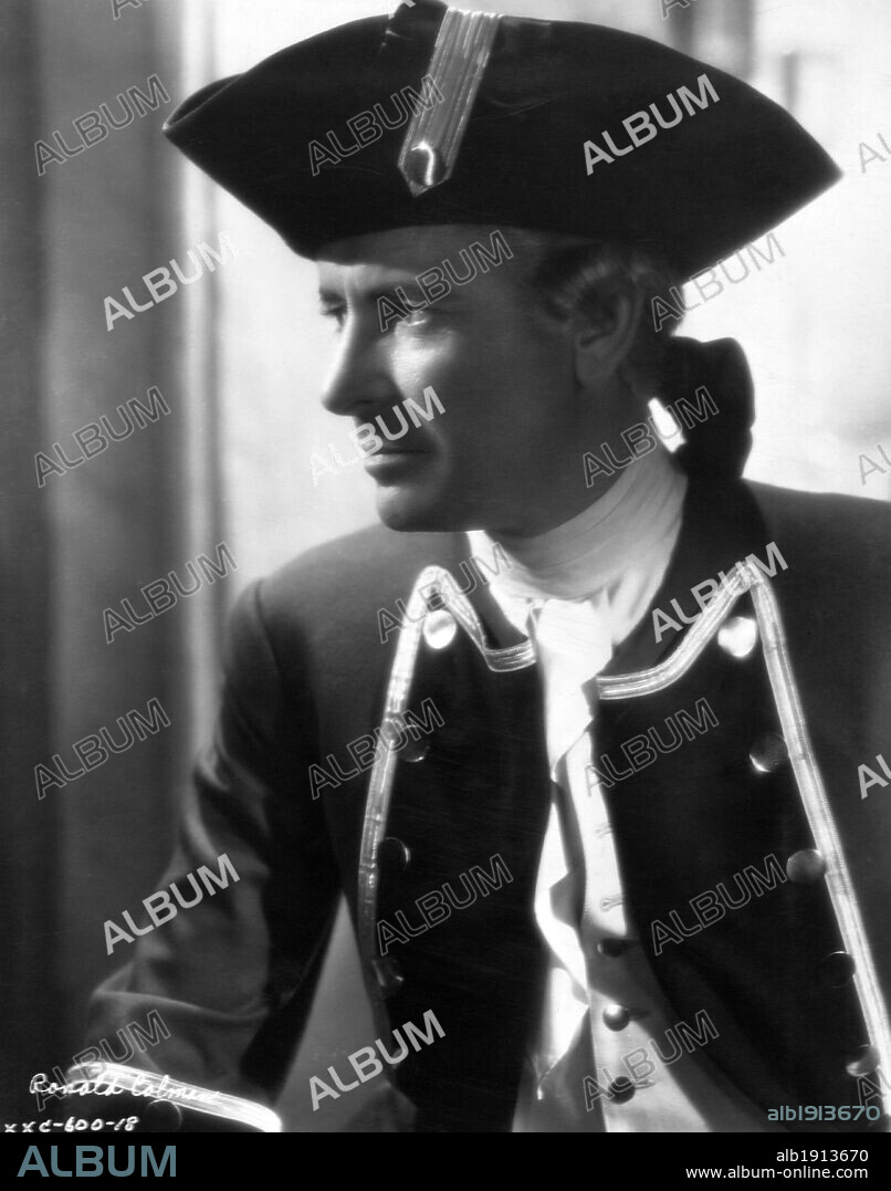 RONALD COLMAN en CLIVE DE LA INDIA, 1935 (CLIVE OF INDIA), dirigida por RICHARD BOLESLAWSKI. Copyright 20TH CENTURY FOX/UNITED ARTISTS.