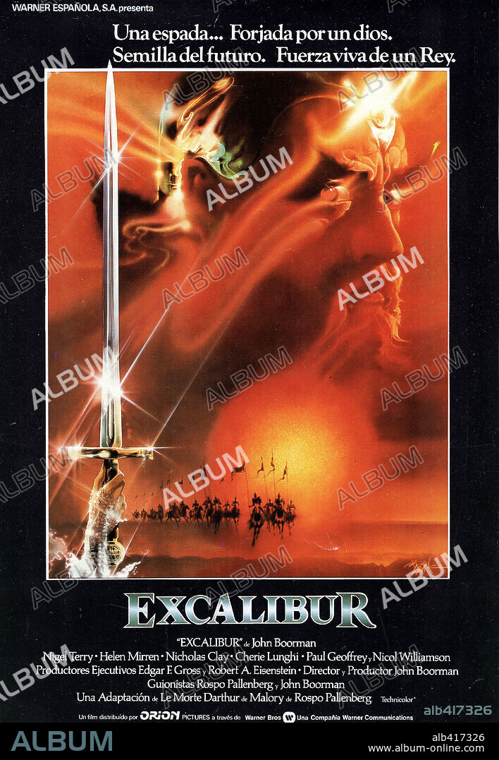 Poster of EXCALIBUR, 1981, directed by JOHN BOORMAN. Copyright ORION/WARNER BROTHERS.