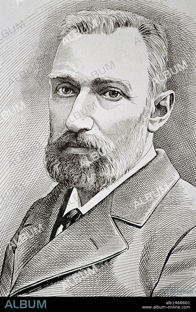 Pierre Curie (1859-1906). French physicist, a pioneer in crystallography, magnetism, piezoelectricity and radioactivity. In 1903 he received the Nobel Prize in Physics with his wife, Maria Salomea Sklodowska-Curie, and Henri Becquerel.