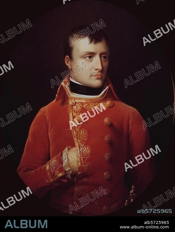 Napoleon I Bonaparte; emperor of the French (from 1804); Ajaccio (Corsica) 15/8/1769-Longwood (St.Helena Island) 5/5/1821.-Napoleon as First Consul.-Painting, anonymous, c.1800. Oil on canvas, 86 x 67cm. Inv.no. Kg 61/16.