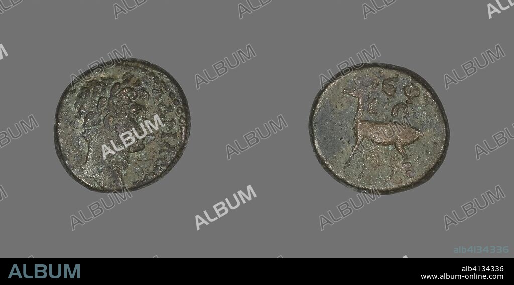 ANCIENT ROMAN. Coin Depicting Emperor Hadrian. Roman. Date: 117 AD-138 AD. Dimensions: Diam. 1.7 cm; 3.96 g. Bronze. Origin: Roman Empire.