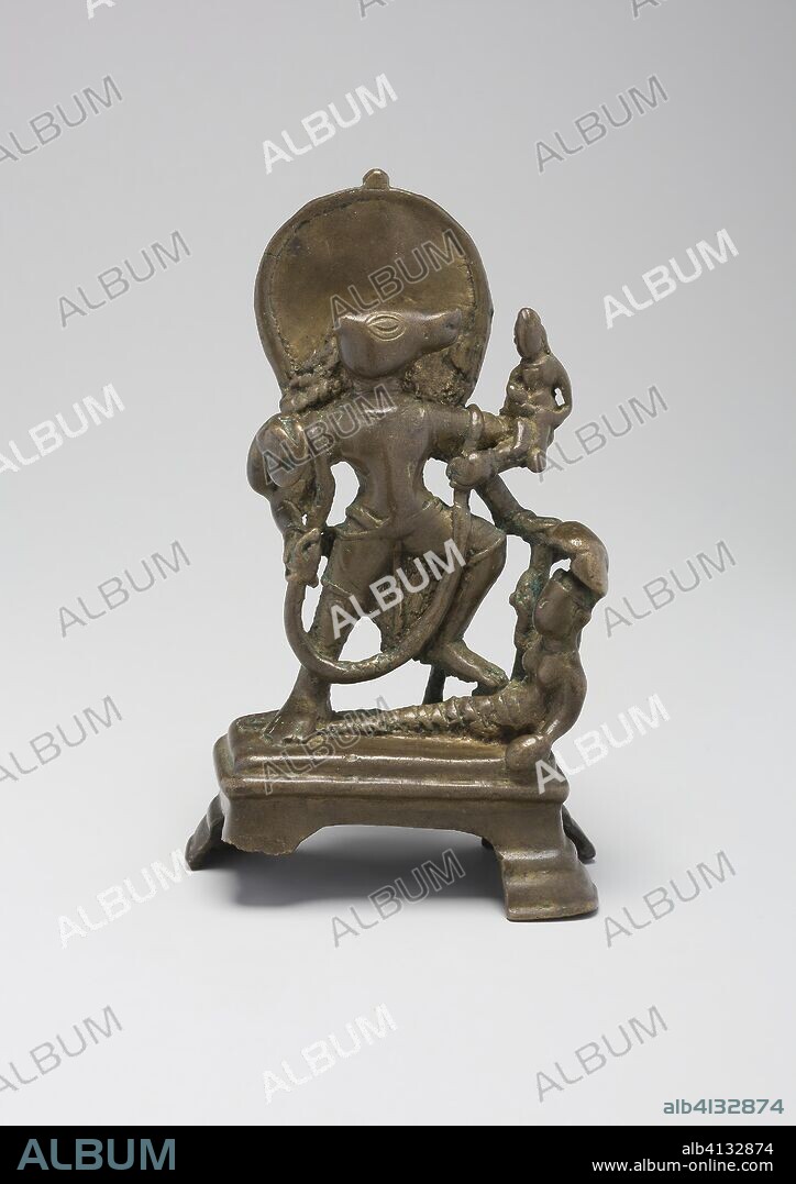 Boar Incarnation of God Vishnu Lifting Earth Goddess (Bhuvaraha). India; Himachal Pradesh. Date: 1001-1100. Dimensions: 16.8 x 9.8 x 6.8 cm (6 5/8 x 3 7/8 x 2 11/16 in.). Brass. Origin: Himachal Pradesh.