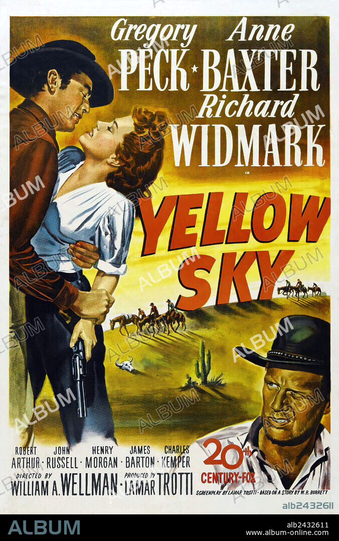 Poster of YELLOW SKY, 1948, directed by WILLIAM A. WELLMAN. Copyright 20TH CENTURY FOX.