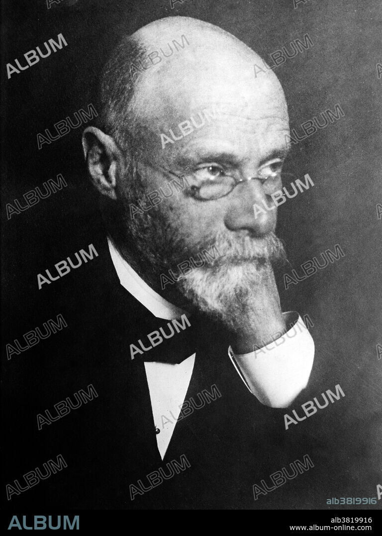 Willem Einthoven (1860-1927) was a Dutch doctor and physiologist. He invented the first practical electrocardiogram (ECG or EKG) in 1903 and received the Nobel Prize in Medicine in 1924 for it. In 1901, Einthoven completed a series of prototypes of a string galvanometer. This device used a very thin filament of conductive wire passing between very strong electromagnets. When a current passed through the filament, the electromagnetic field would cause the string to move. A light shining on the string would cast a shadow on a moving roll of photographic paper, forming a continuous curve showing the movement of the string. His assignment of the letters P, Q, R, S and T to the various deflections is still used. The term "Einthoven's triangle" is named for him. It refers to the imaginary inverted equilateral triangle centered on the chest and the points being the standard leads on the arms and leg. After his development of the string galvanometer, Einthoven went on to describe the electrocardiographic features of a number of cardiovascular disorders.