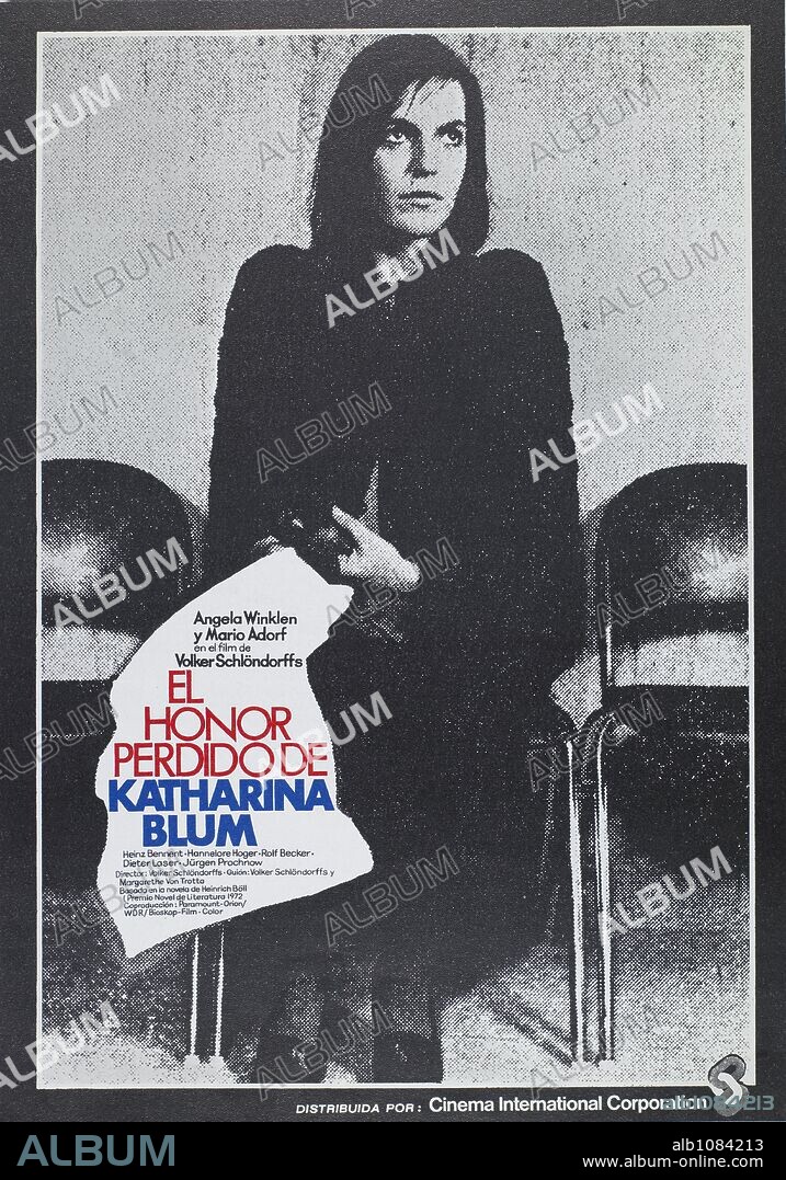 Poster of THE LOST HONOR OF KATHARINA BLUM, 1975 (DIE VERLORENE EHRE DER KATHARINA BLUM), directed by VOLKER SCHLONDORFF. Copyright PARAMOUNT/ORION/WDR BIOSKOP/CINEMA INT'L.