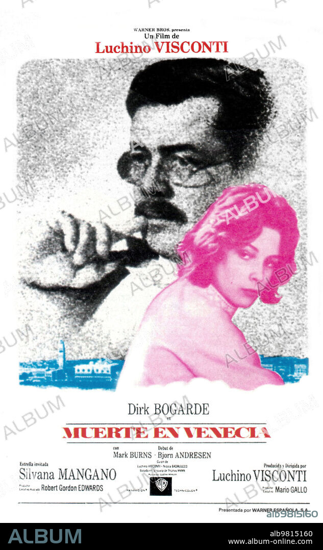 Poster de MUERTE EN VENECIA, 1971 (MORTE A VENEZIA), dirigida por LUCHINO VISCONTI. Copyright WARNER BROTHERS.