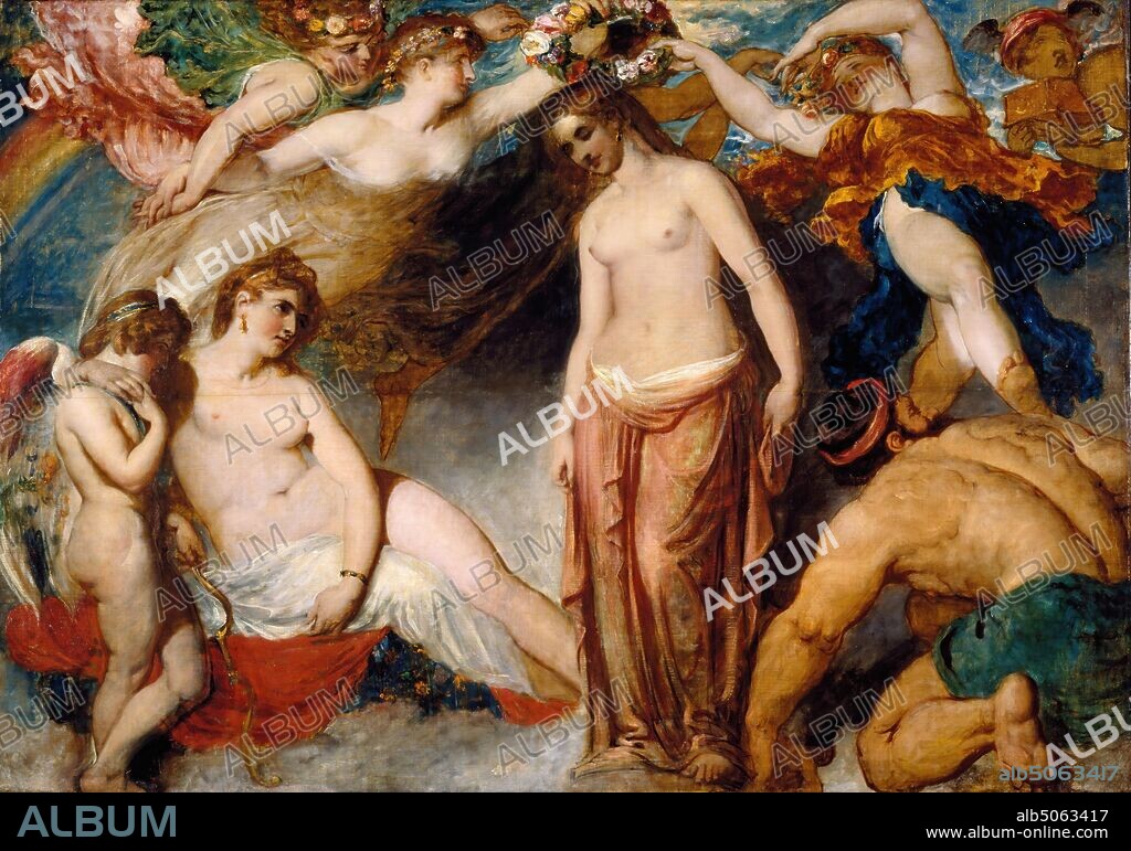 Pandora Crowned by the Seasons, 1824 By William Etty, Greek Mythology, Oil  Painting, Nude. - Album alb5063417