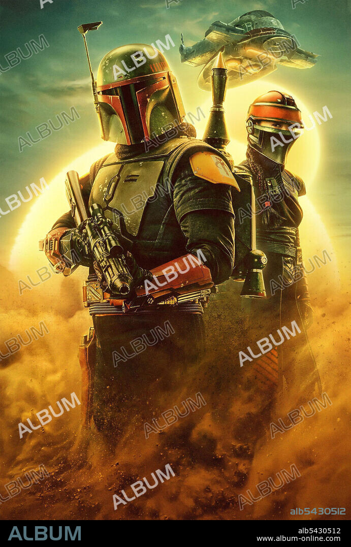 Poster of THE BOOK OF BOBA FETT, 2021, directed by BRYCE DALLAS HOWARD, DAVE FILONI, JON FAVREAU and ROBERT RODRIGUEZ. Copyright LUCASFILM.