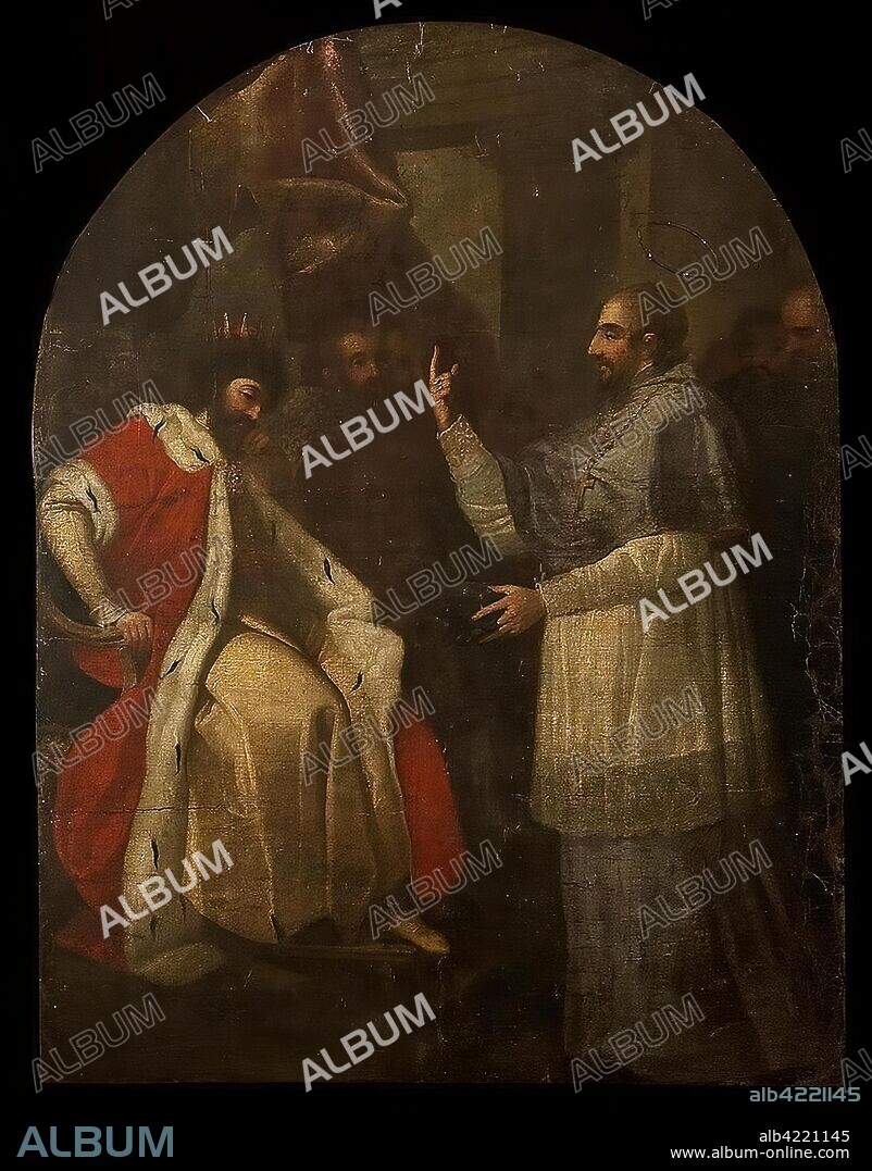 ANONYMOUS ARTIST. 18TH CENTURY. 'Saint Stanislaw Instructs the King of Poland Boleslaw the Brave'. Poland, 18th century. Dimensions: 349x265 cm.