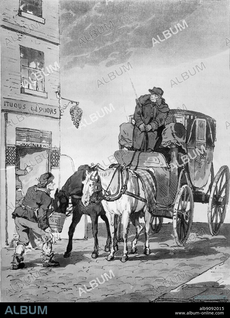 Hackney Coach. Angelo Homak photo. J A Atkinson Picturesque Representations of Costumes of Great Britain 1807.