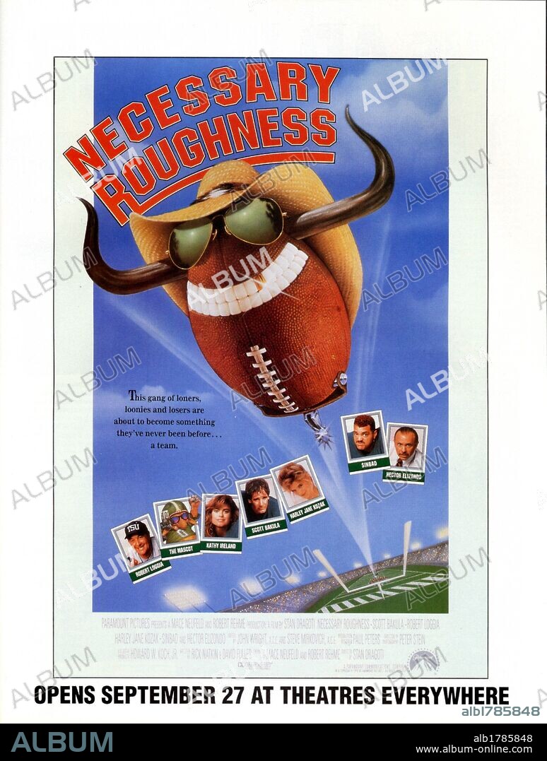 Poster of NECESSARY ROUGHNESS, 1991, directed by STAN DRAGOTI. Copyright PARAMOUNT PICTURES.