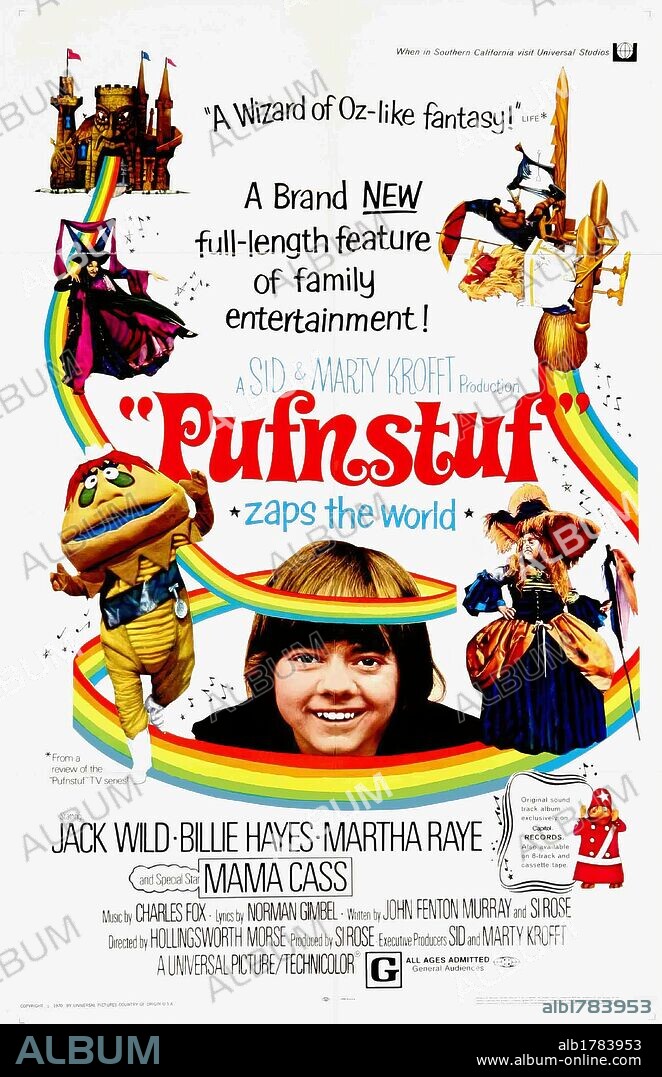 Plakat zu PUFNSTUF, 1970, unter der Regie von HOLLINGSWORTH MORSE. Copyright UNIVERSAL PICTURES.