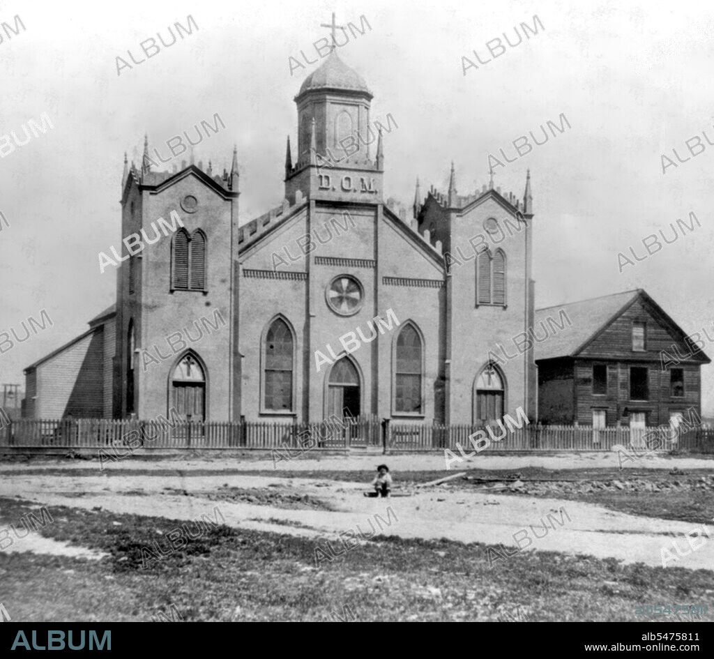 California History The Mission Church at Santa Cruz circa 1866