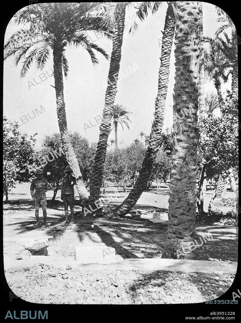General Gordon's Garden, Khartoum, Sudan, c1890. Known as 'Chinese Gordon' because of his exploits in China in the Second Opium War and the Taiping Rebellion, Charles George Gordon (1833-1885) was a British Army officer and colonial administrator. Appointed Governor-General of the Sudan in 1880, he was killed at Khartoum on 26 January 1885 when the forces of the Mahdi overwhelmed the city. Lantern slide.
