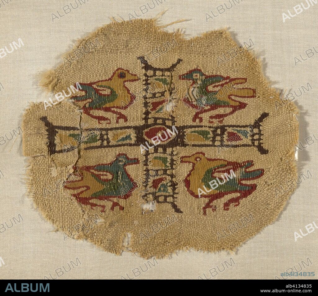 ANCIENT EGYPTIAN. Fragment. Egypt. Date: 201 AD-500 AD. Dimensions: 15.7 × 13.7 cm (6 3/16 × 5 3/8 in.). Linen and wool, tapestry weave. Origin: Egypt.