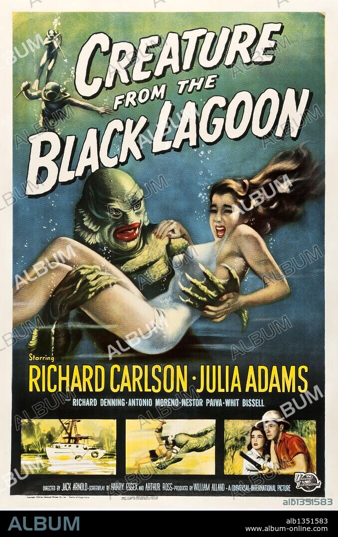 Poster of CREATURE FROM THE BLACK LAGOON, 1954, directed by JACK ARNOLD ...