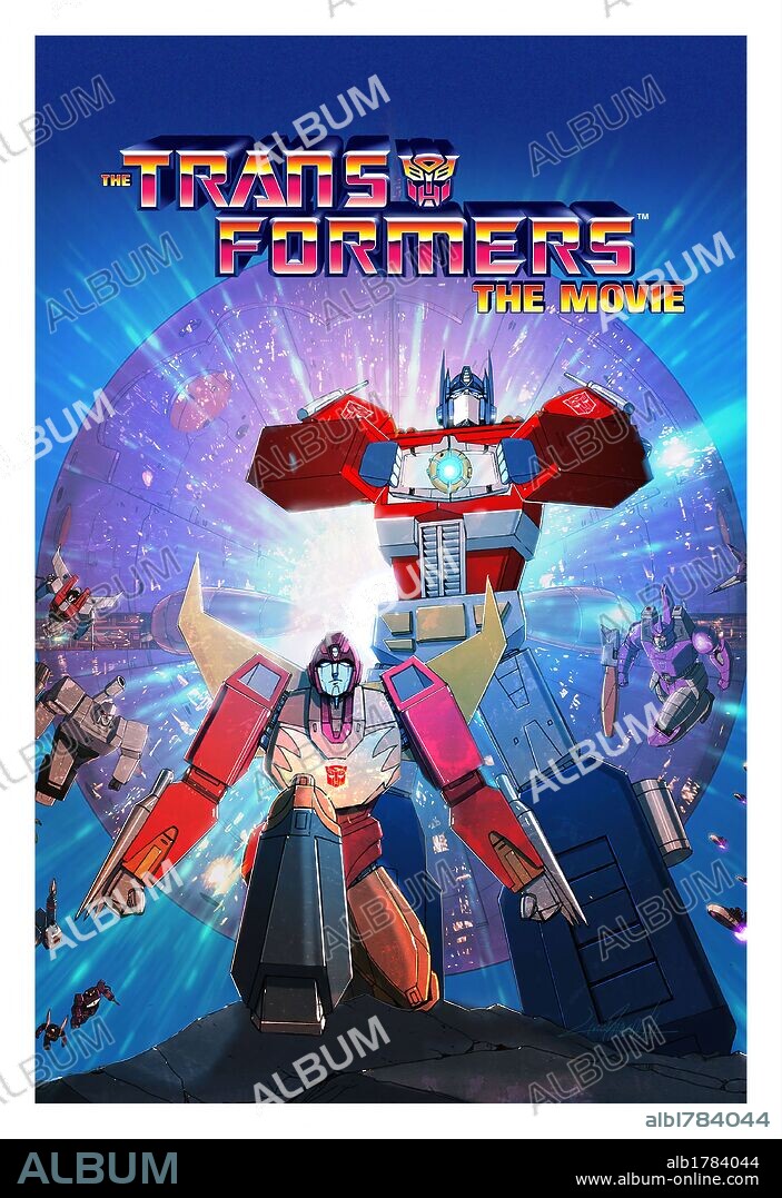 Plakat zu TRANSFORMERS: THE MOVIE, 1986, unter der Regie von NELSON SHIN. Copyright MARVEL PRODUCTIONS.