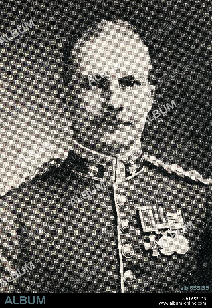 Colonel Ewen George Sinclair-MacLagan 1868 to 1948. British born commander of ANZAC 3rd Brigade at Gallipoli landing. From The Great World War A History Volume III, published 1916.