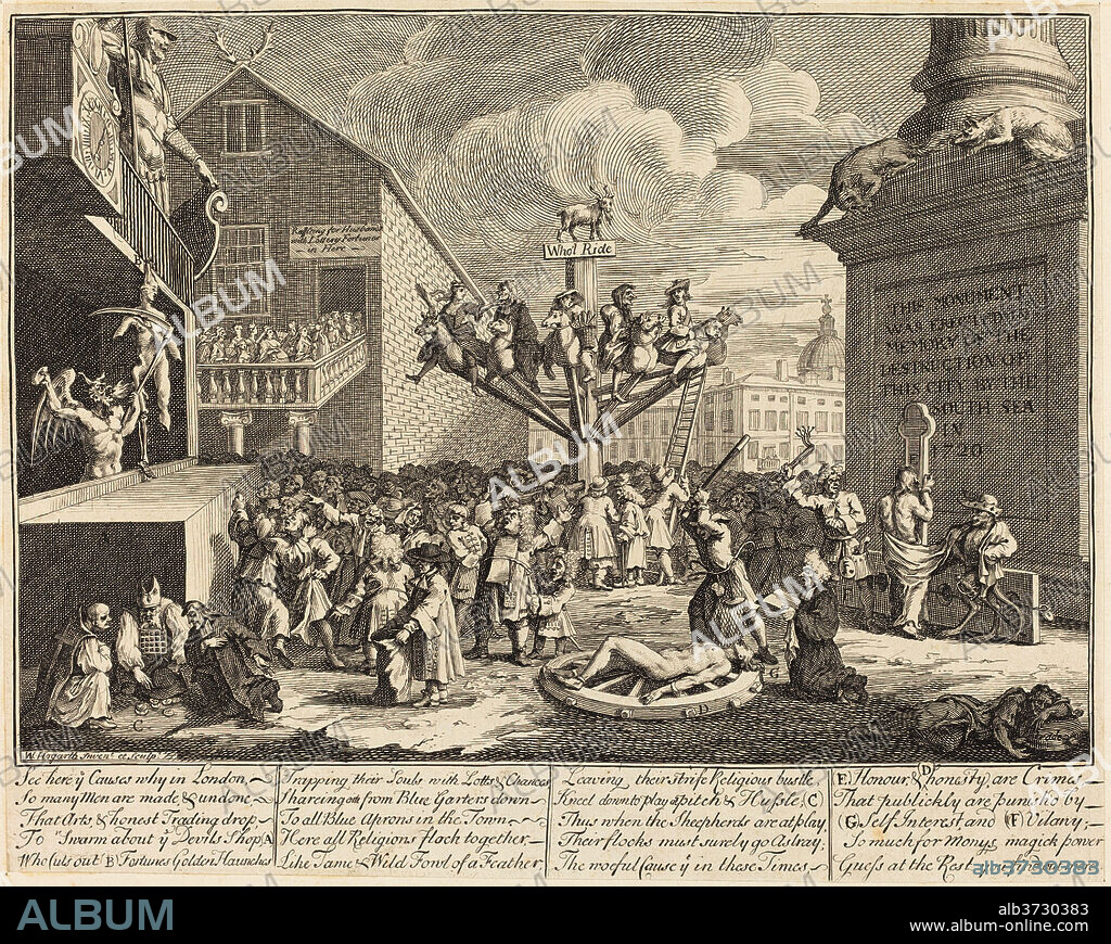 WILLIAM HOGARTH. The South Sea Scheme. Dated: 1721. Medium: etching and engraving.