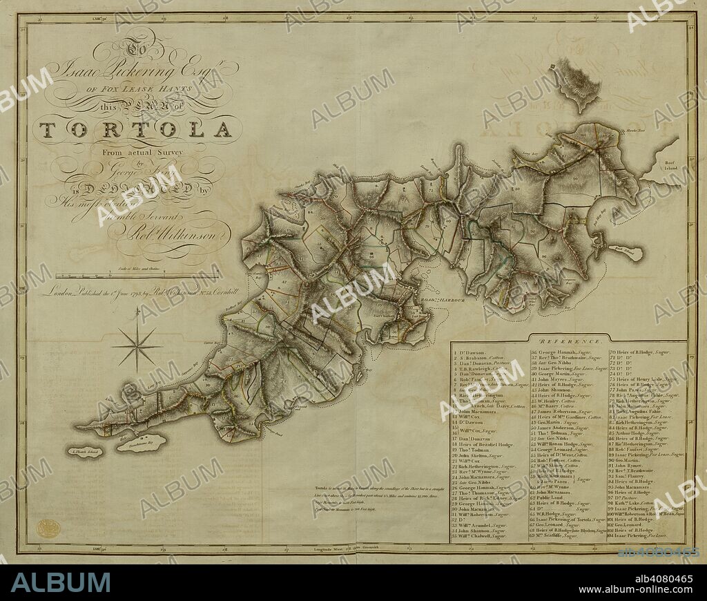 A plan of the Island of Tortola . A Plan of the Island of Tortola from actual Survey. Wilkinson, 1798. Source: Maps K.Top.123.72. Language: English.