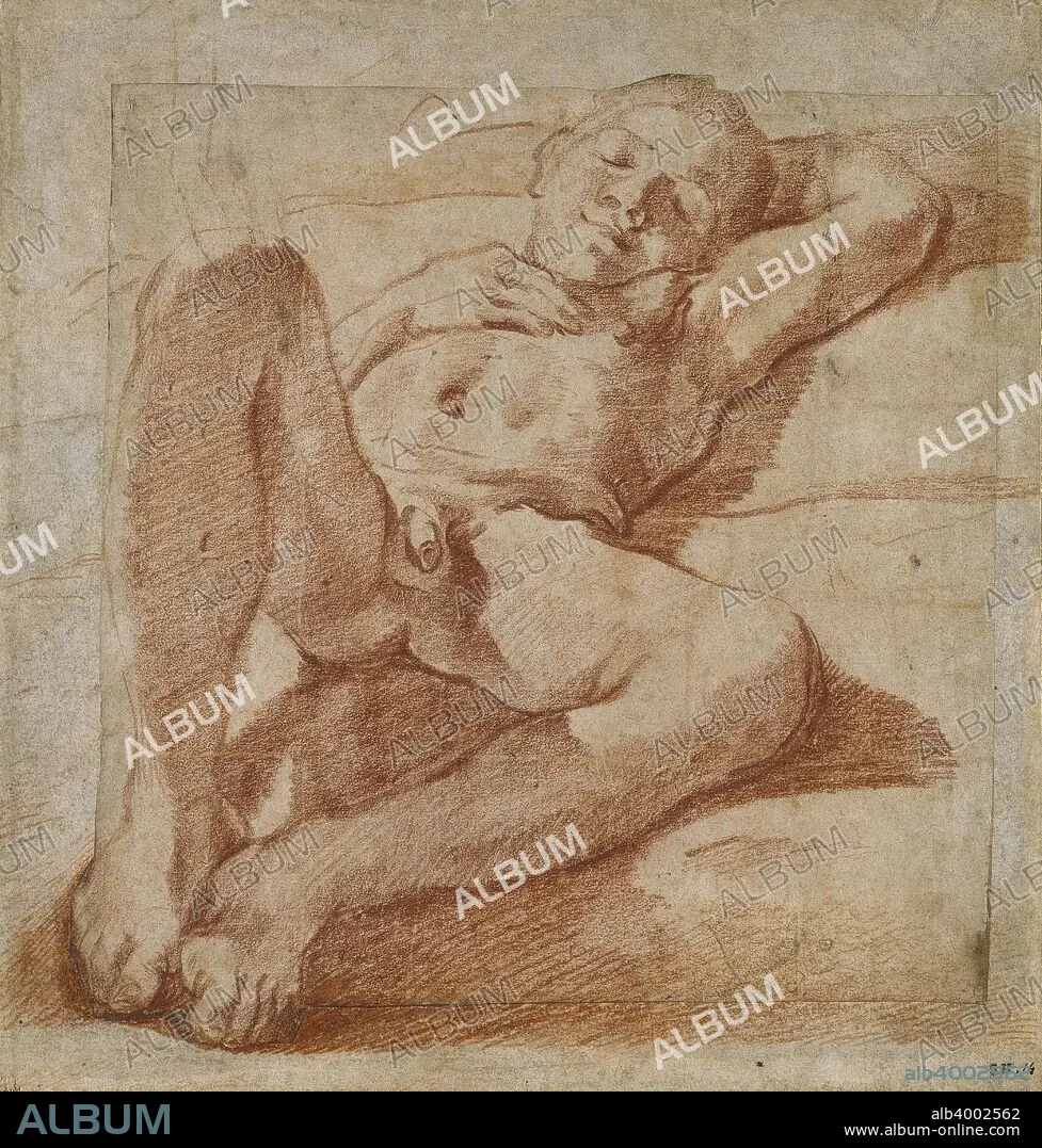 Study of a nude Boy, 1575-1619 Artist: Lodovico Carracci. - Album alb4002562