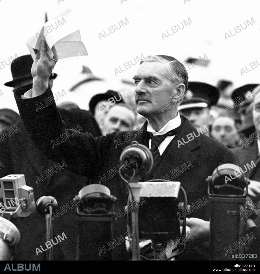 Arthur Neville Chamberlain FRS (18 March 1869 9 November 1940) was a British Conservative politician who served as Prime Minister of the United Kingdom from May 1937 to May 1940.<br/><br/>. Chamberlain is best known for his appeasement foreign policy, and in particular for his signing of the Munich Agreement in 1938, conceding the German-speaking Sudetenland region of Czechoslovakia to Germany. However, when Adolf Hitler later invaded Poland, the UK declared war on Germany on 3 September 1939, and Chamberlain led Britain through the first eight months of World War II.