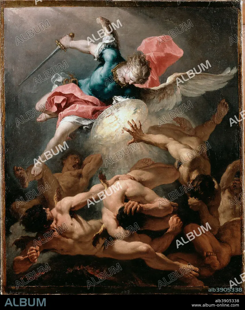 SEBASTIANO RICCI. The Fall of the Rebel Angels. Date Period Ca