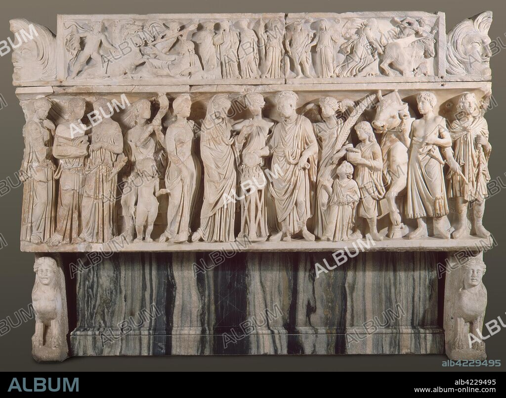 'Sarcophagus with a Marriage Scene'. Ancient Rome, 2nd century. Dimensions: h. 116 cm.