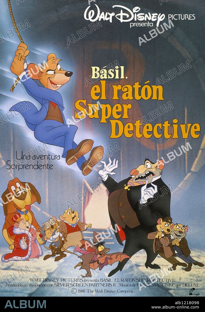 Affiche de THE GREAT MOUSE DETECTIVE, 1986, réalisé par JOHN MUSKER. Copyright WALT DISNEY PICTURES.