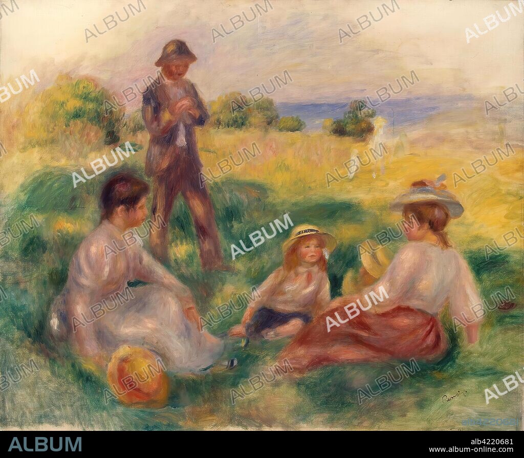 PIERRE-AUGUSTE RENOIR. 'Party in the Country at Berneval'. France, 1898. Dimensions: 60,3x73 cm.