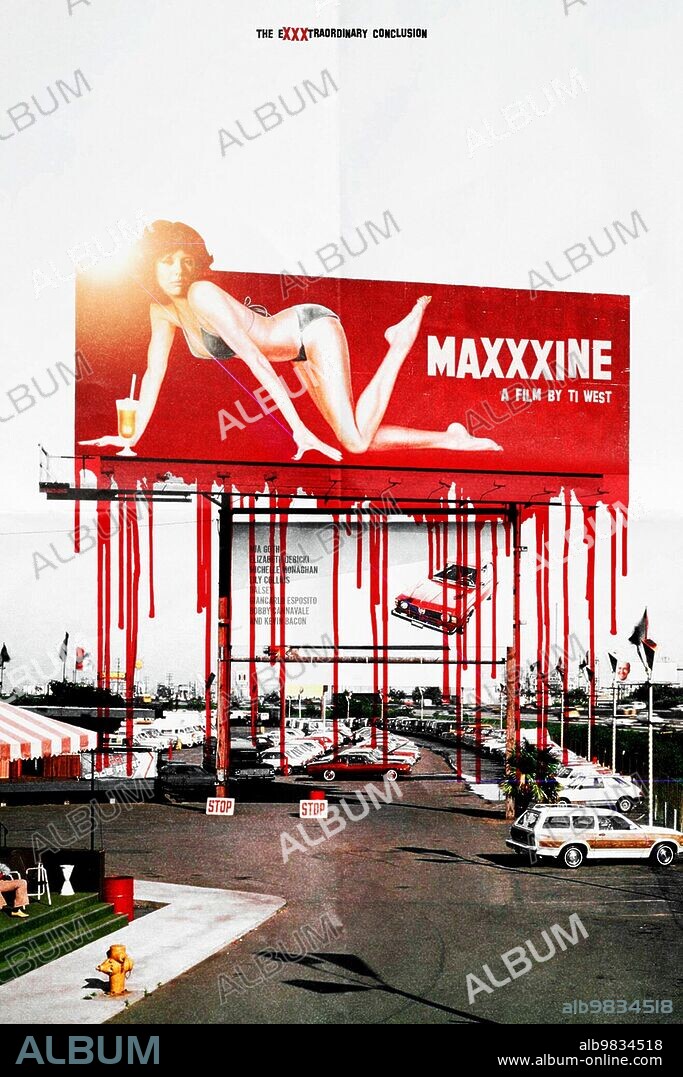 Poster of MAXXXINE, 2024, directed by TI WEST. Copyright A24 / Bron