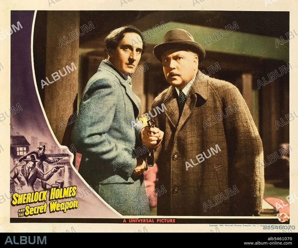 BASIL RATHBONE and NIGEL BRUCE in SHERLOCK HOLMES AND THE SECRET