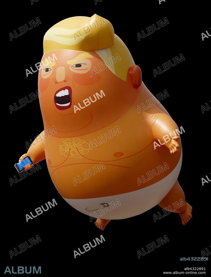 During an official visit to the United Kingdom by President of the United States Donald Trump, an inflatable caricature of Trump was flown in protest against him. The balloon was flown over Parliament Square, London, on 13 July 2018. The 6-metre (20 ft) tall, helium-filled plastic inflatable, also referred to as a "balloon" or "blimp", was designed by Matt Bonner and constructed by Imagine Inflatables of Leicester.