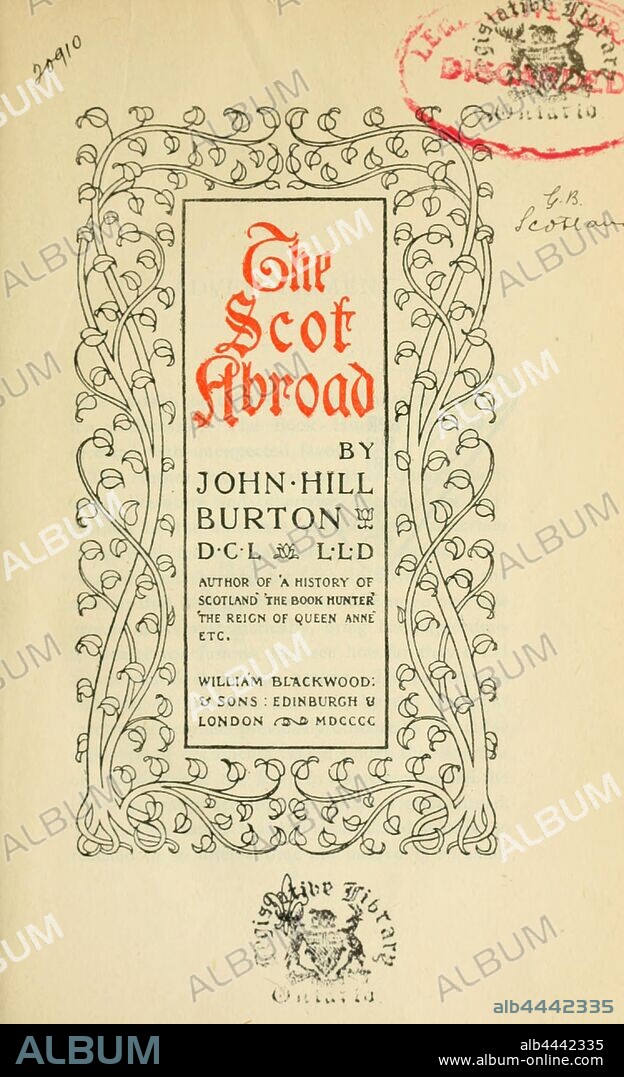 The Scot abroad Burton John Hill 1809 1881. Album alb4442335