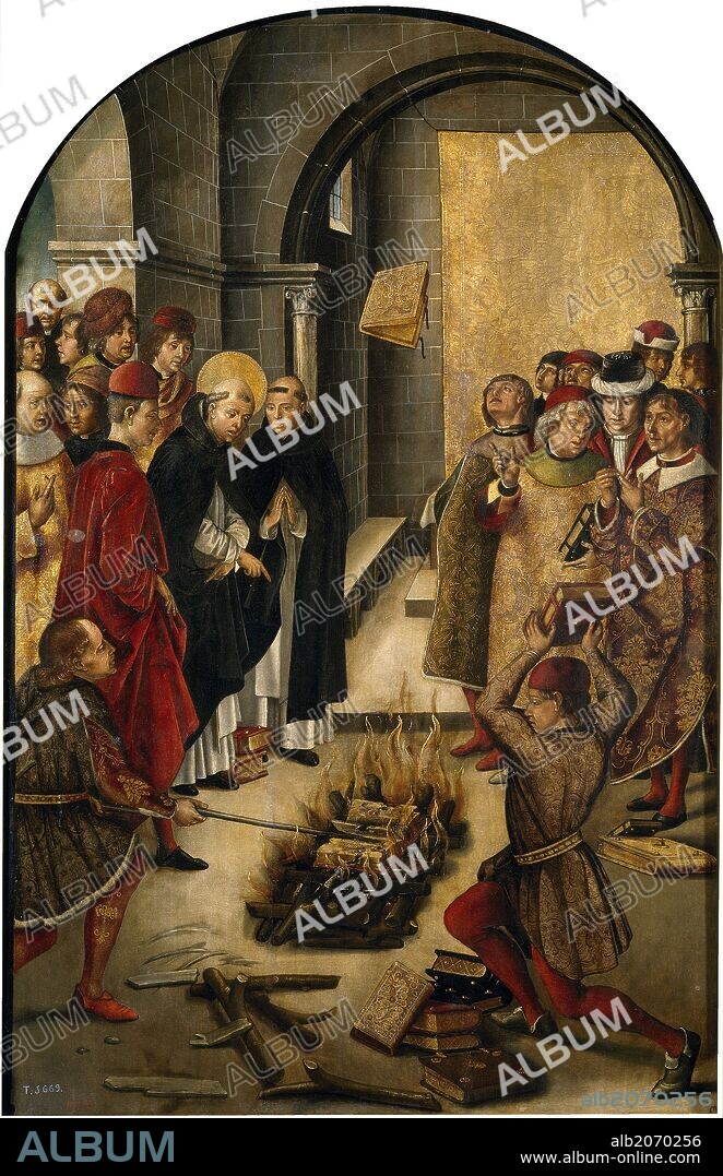 Pedro Berruguete / 'Santo Domingo y los albigenses', 1493-1499, Escuela Española, Óleo sobre Tabla, 122 cm x 83 cm, P00609.