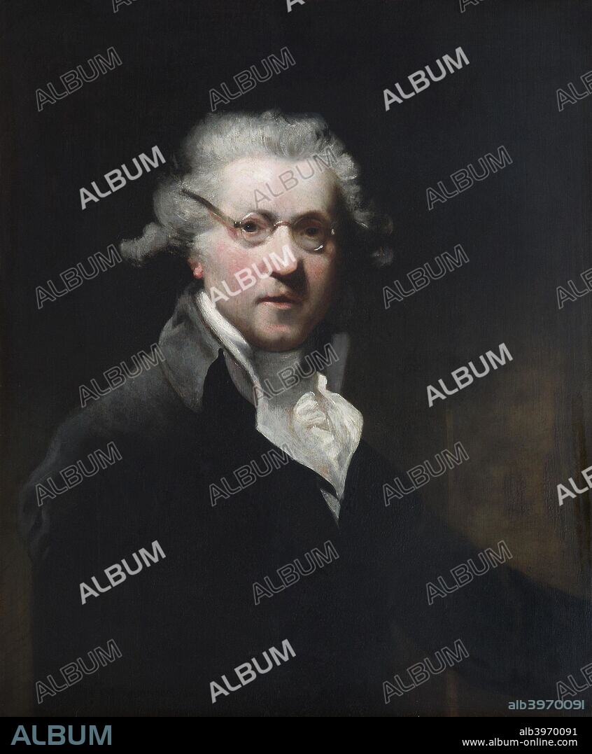 Self-portrait of English painter Joshua Reynolds wearing glasses, 18th ...