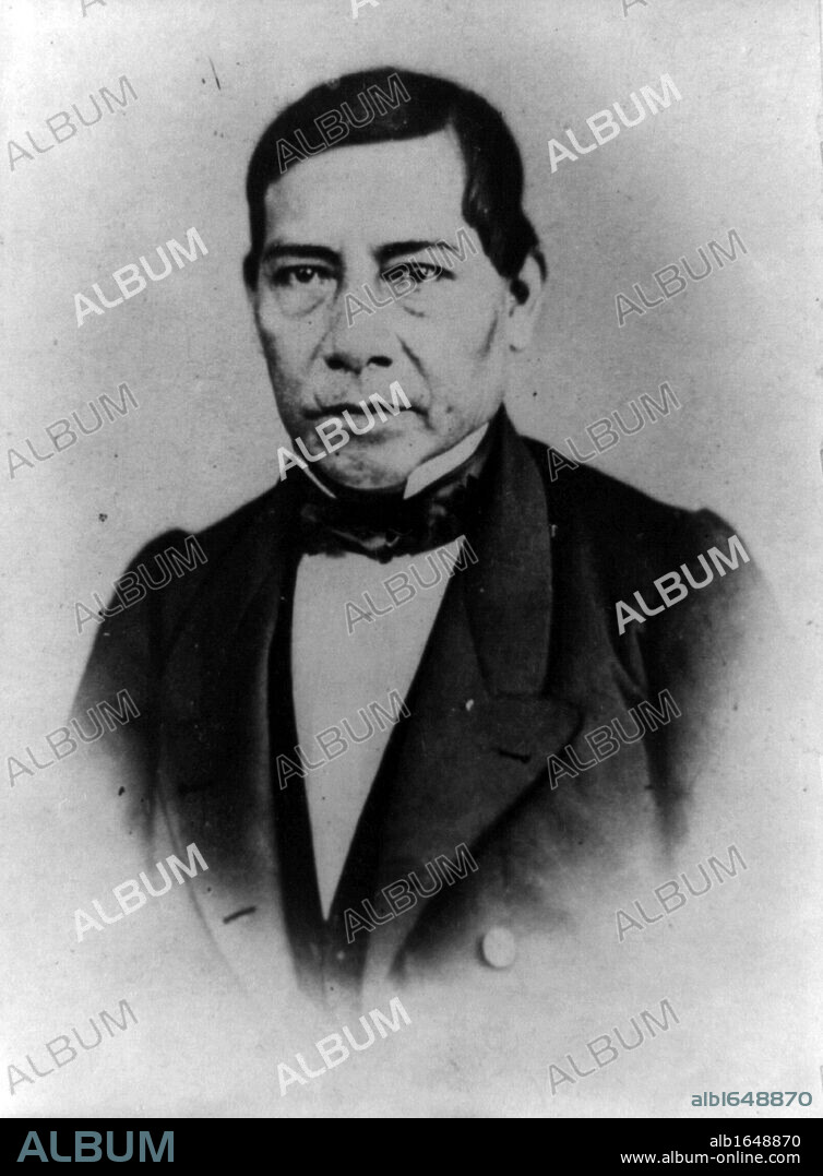 Benito Pablo Juarez Garcia (1806-1872) native Mexican (Zapotec Amerindian) lawyer and liberal politician who served five terms as President of Mexico 1858-1872. Died of a heart attack while still in office.