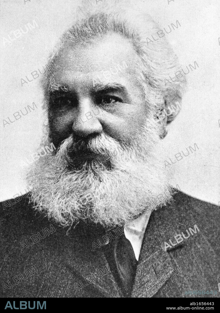 Alexander Graham Bell (1847-1922) Scottish-born American inventor: patented telephone 1876. Picture published 1907.