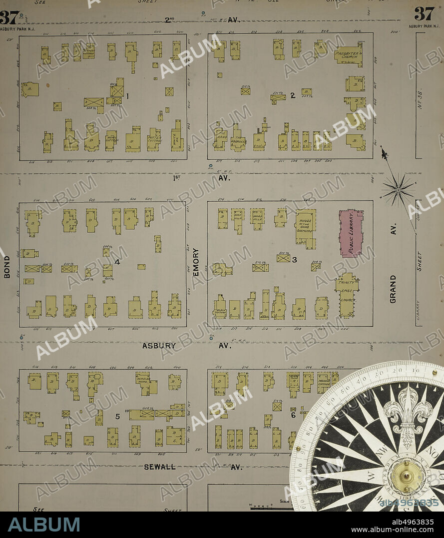 Image 38 of Sanborn Fire Insurance Map from New Jersey Coast, New Jersey  Coast, New Jersey. 1890 Vol. 4. 42 Sheet(s). Includes Anglesea, Avalon,  Cape May, Cape May Point, - Album alb4963835